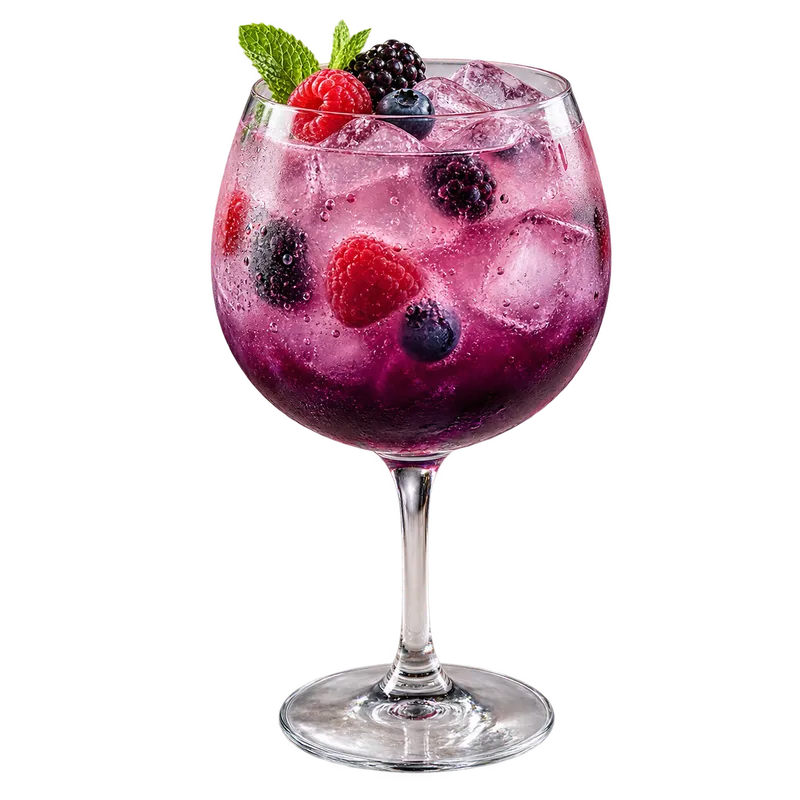 Mocktail Hocus Pocus violet aux fruits rouges et aux mûres